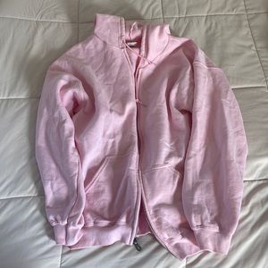 pink zip up